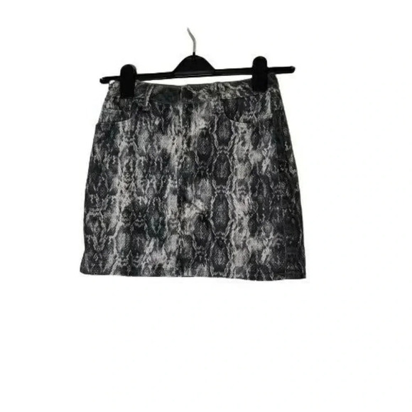 Zara Snake Skin Print size s Mini  Skirt black - Picture 1 of 8
